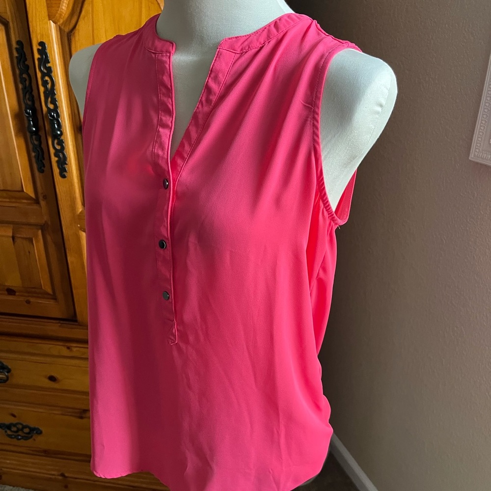 Sleeveless Coral Blouse